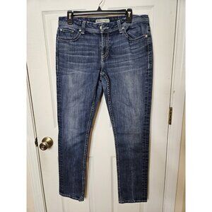 BKE Jeans Womens 30R 30x31.5 Blue Harper Boot Cut Dark Wash Western Denim